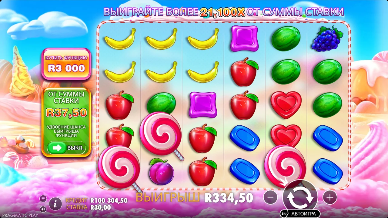 Sweet Bonanza фриспины с Rainbow Bombs множителями x100