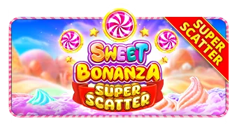 Sweet Bonanza Super Scatter - обложка слота от Pragmatic Play